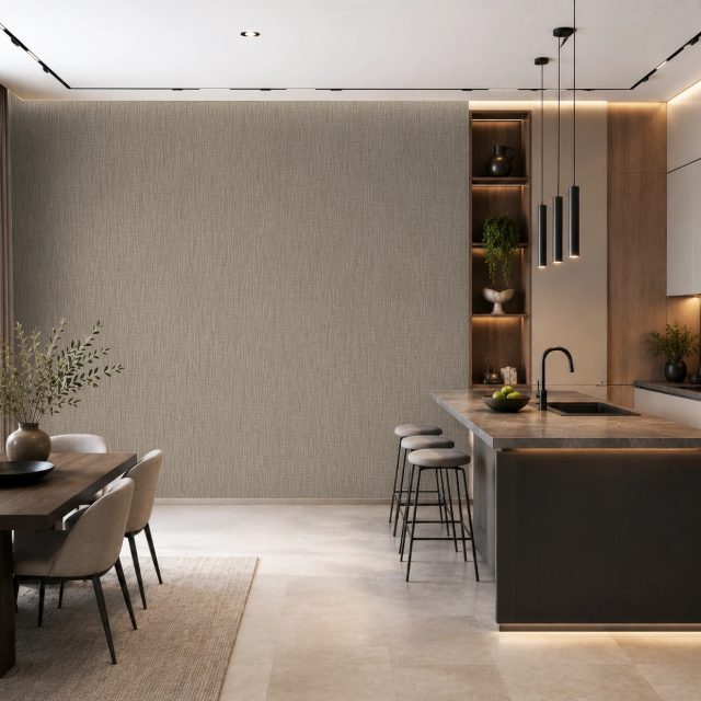 OP2206 LINO - ALMOND CREAM TEKSTİL TABANLI DUVAR KAĞIDI