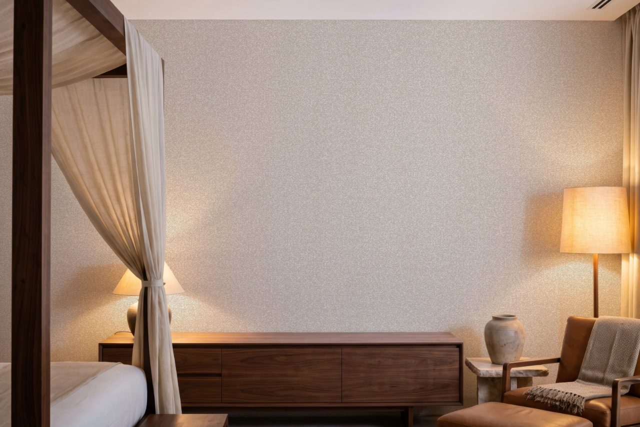 OP2301 NACRE - CREAM BEIGE TEKSTİL TABANLI DUVAR KAĞIDI