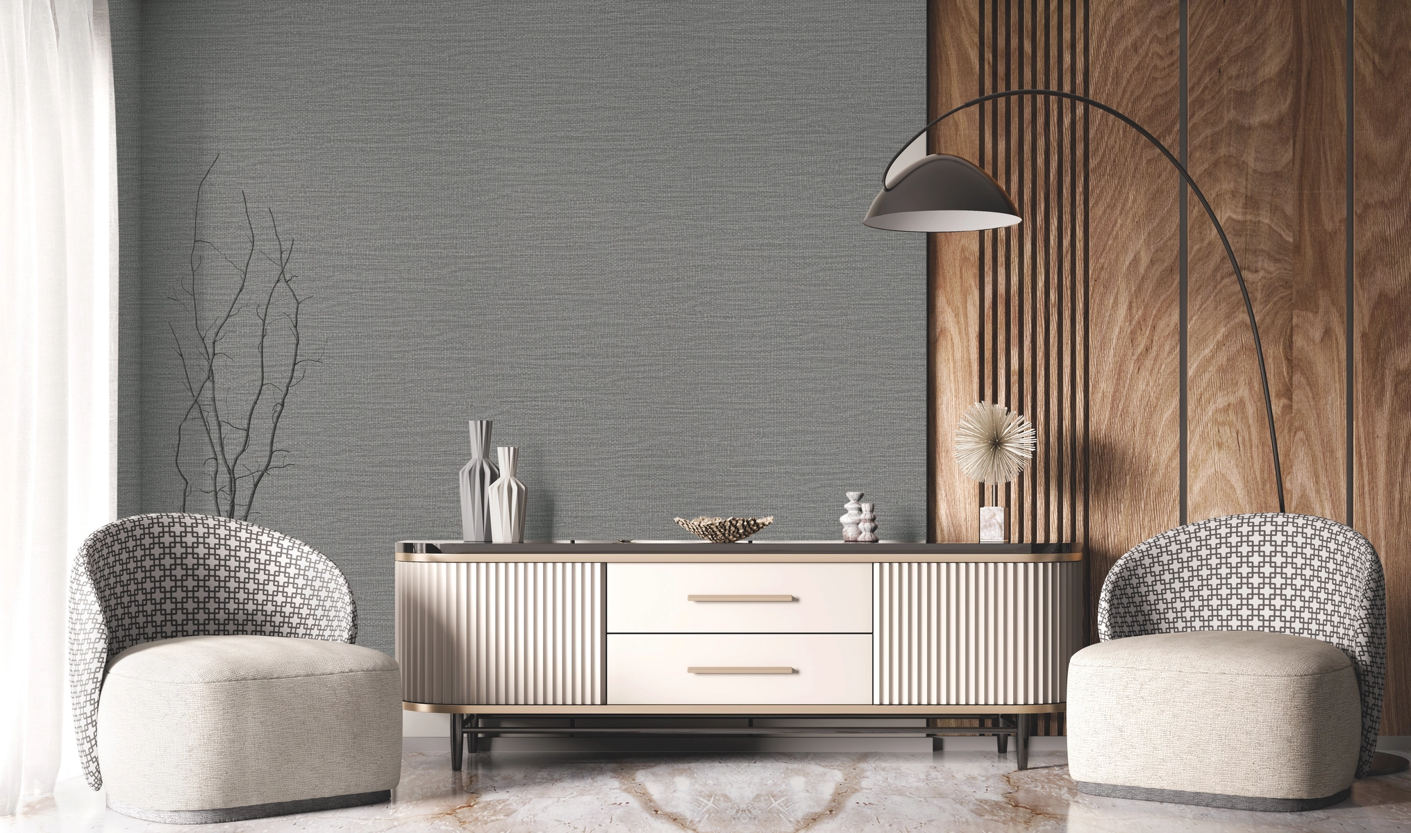 OP4304 Terrain textile wall covering, room view