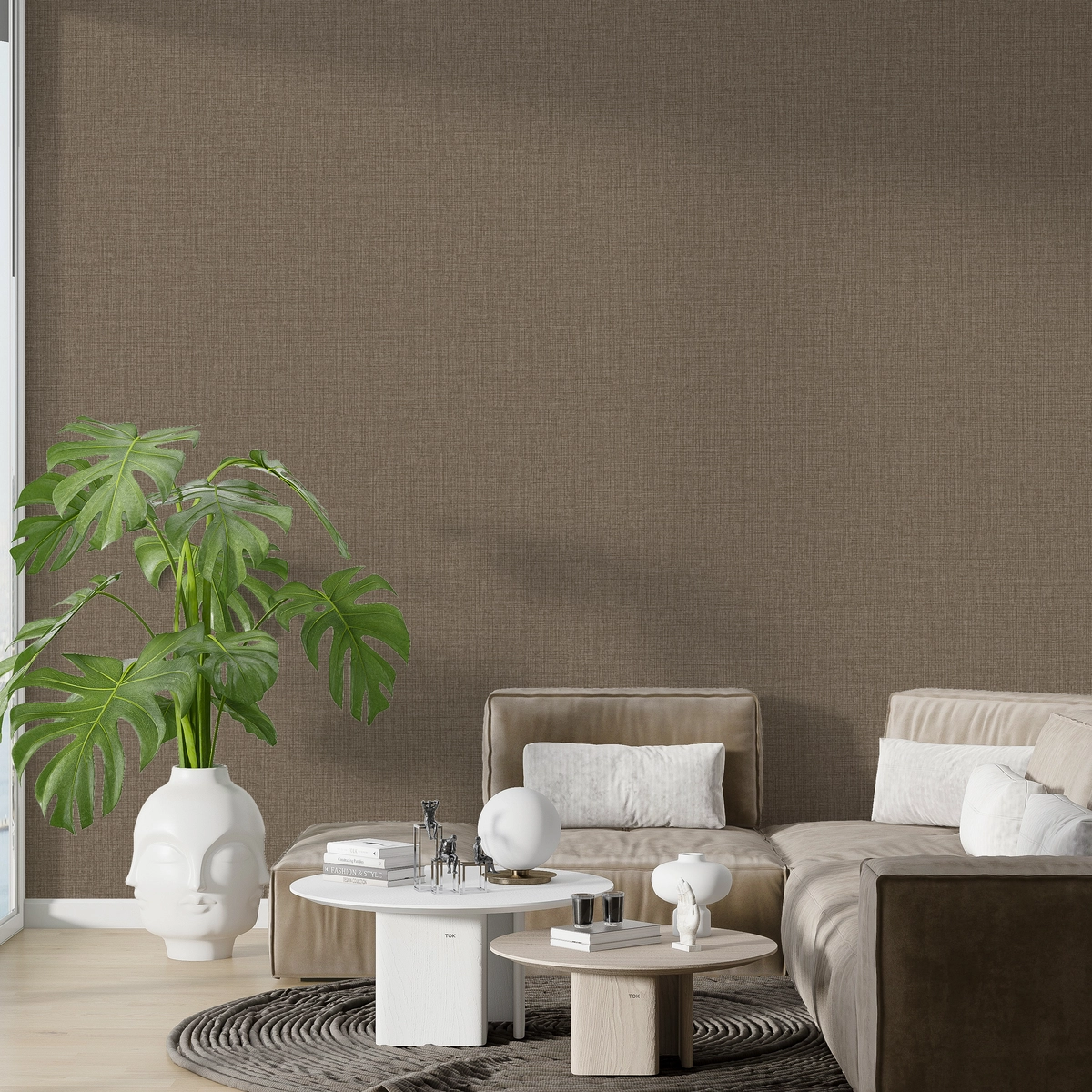 OP6706 Flax commercial wallcovering, interior scene