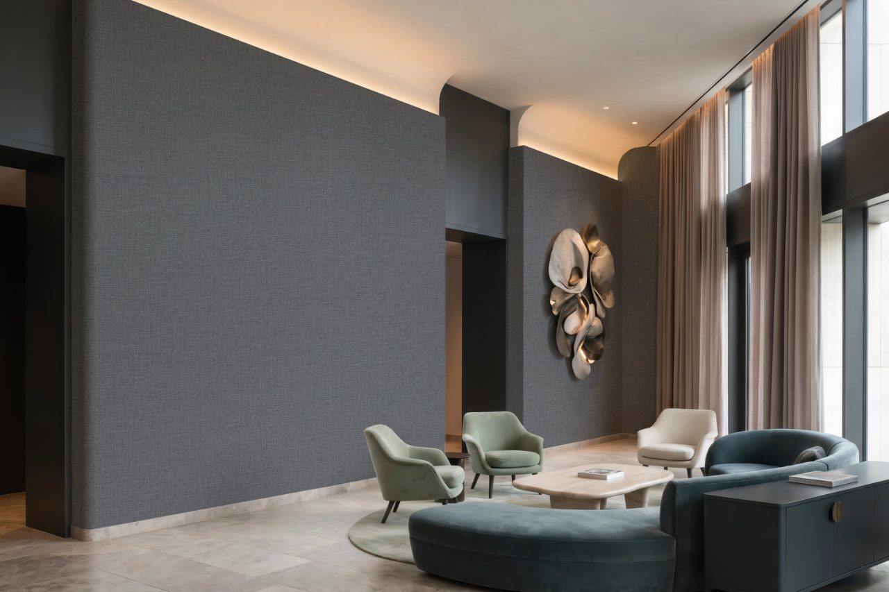 OP6707 FLAX - SLATE BLUE TEKSTİL TABANLI DUVAR KAĞIDI